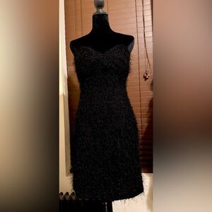 Shimmering Strapless Cocktail Mini Dress